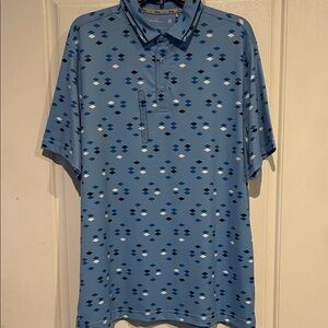 Walter Hagen Geoprint Blue Polo Shirt